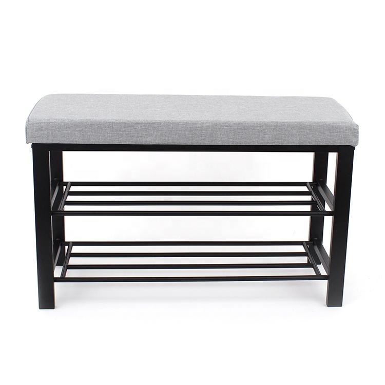 3 Tier Grey Shoe Bench