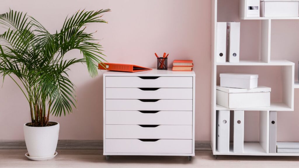 Utilizing Bookshelves And Chest Of Drawer Units